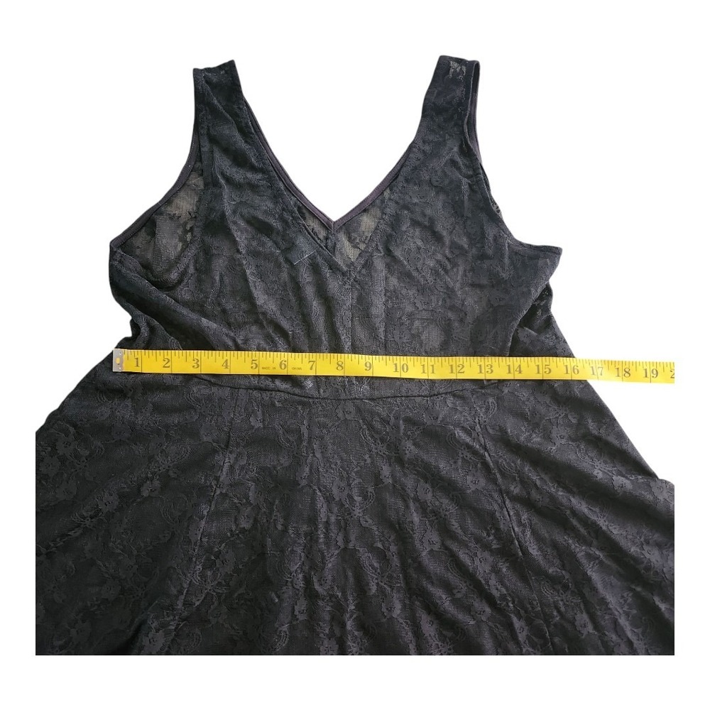 Torrid‎ Lace Sheer Mesh Black Embroidered Tank Top Size 0 Or Large Whimsy Goth - Picture 4 of 9